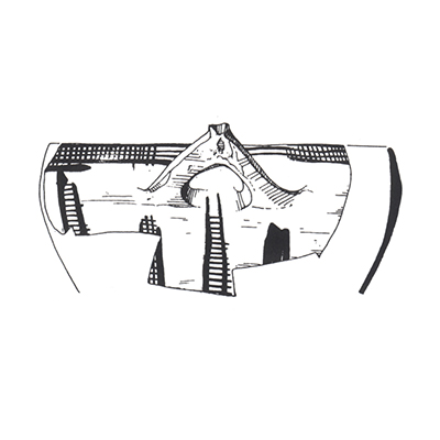 Black and white drawing.