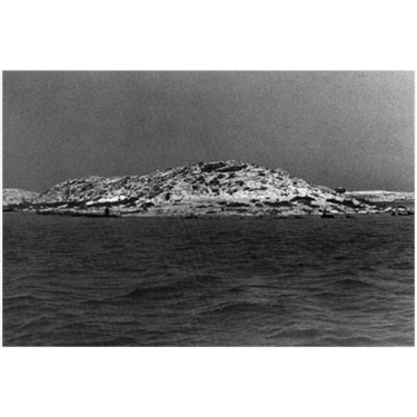 Back and white photo of Plate 14B. View of Bate's Island, from the south.