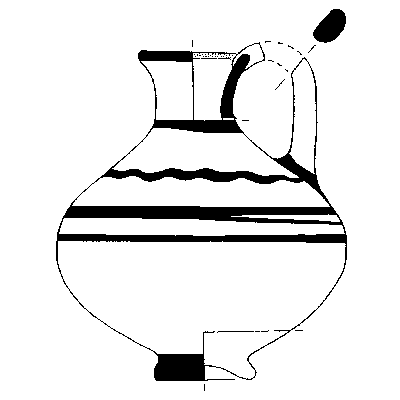 Black and white drawing of Figure 52. Pottery from LM IIIC contexts KP 282.