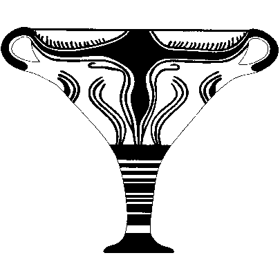 Black and white drawing of Figure 22. Building B, Room B3, pottery: fine ware (B3 P3).
