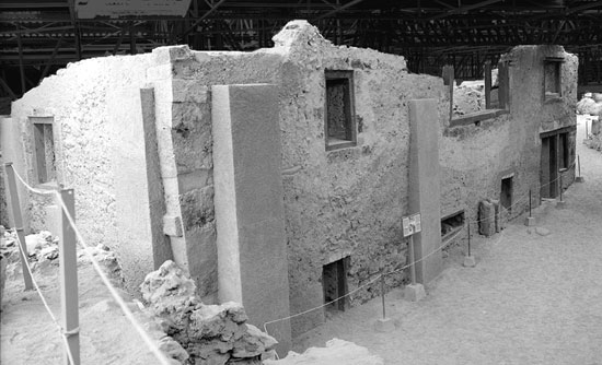 Black and white photo of Fig. 47. West House, view from southwest.