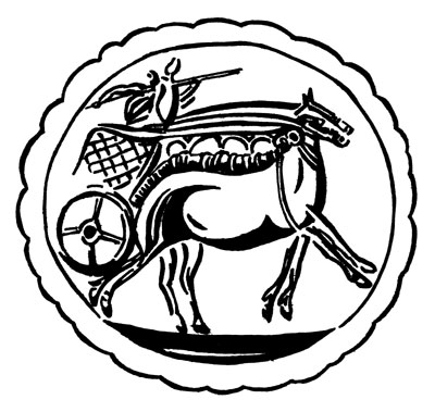 Black and white drawing of the chapter icon in Kingship in the Mycenaean World.