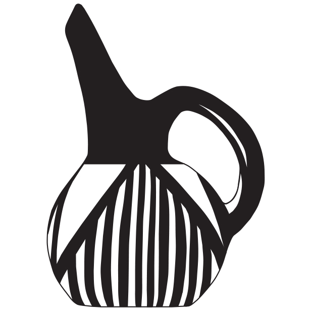 Black and white drawing of Figure 29. DOLW jug P235.