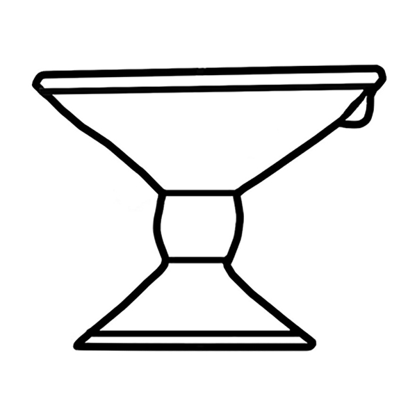 Black and white drawing of chapter icon for Gournes, Pediada.